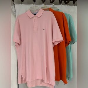 3 different colors polo shirts